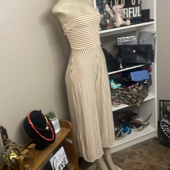 Great Condition XS American Eagle Outfitters Stripped Tie Back Jumpsuit - Picture 2 of 7